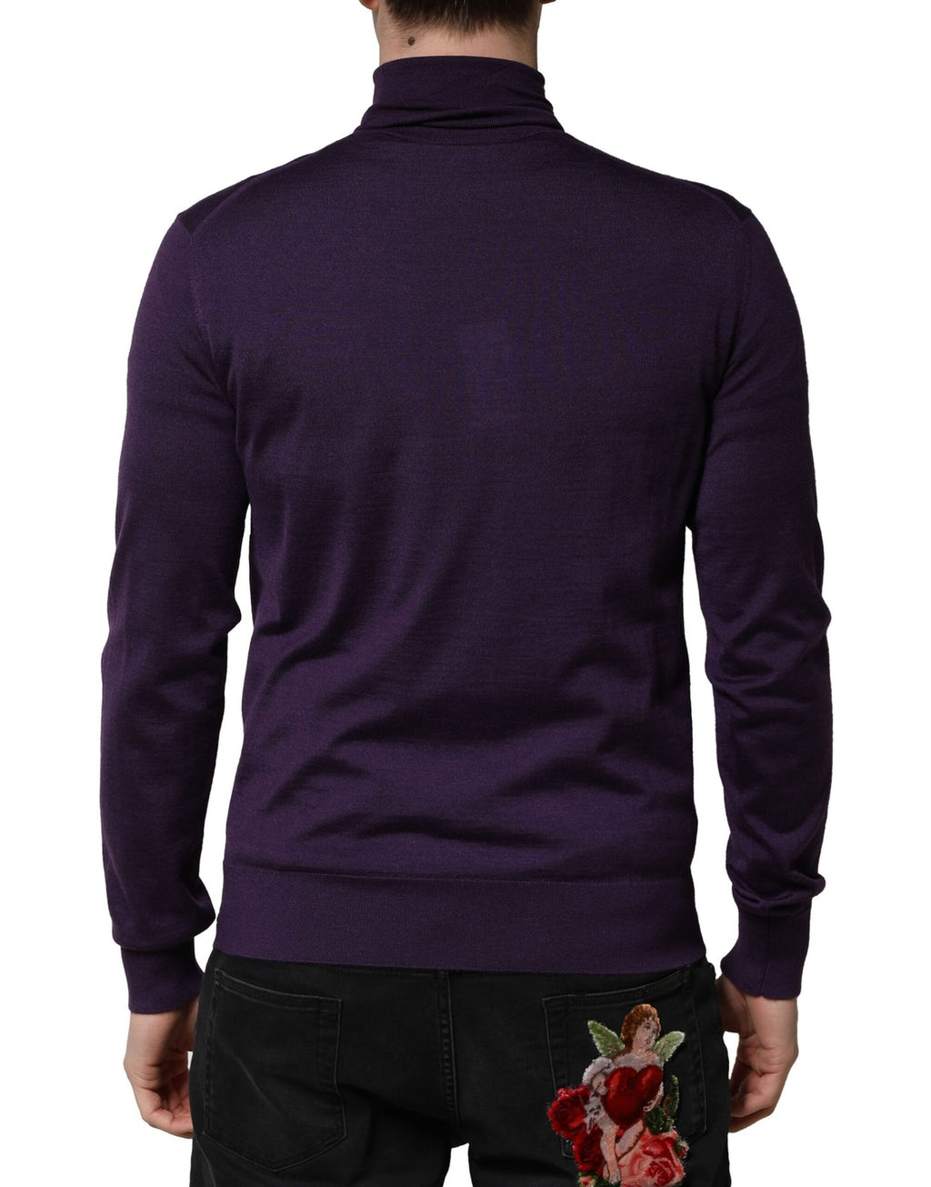 Dolce & Gabbana Purple Cashmere Rollneck Sweater