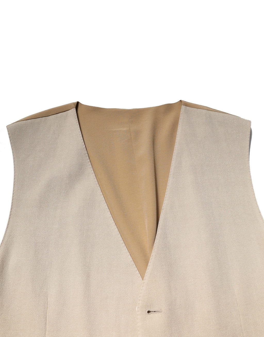 Dolce & Gabbana Beige Leinen Kleid Formal Männer Weste Weste