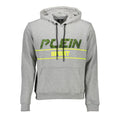 Plein Sport Grauer Baumwollpullover mit Kapuze für Männer