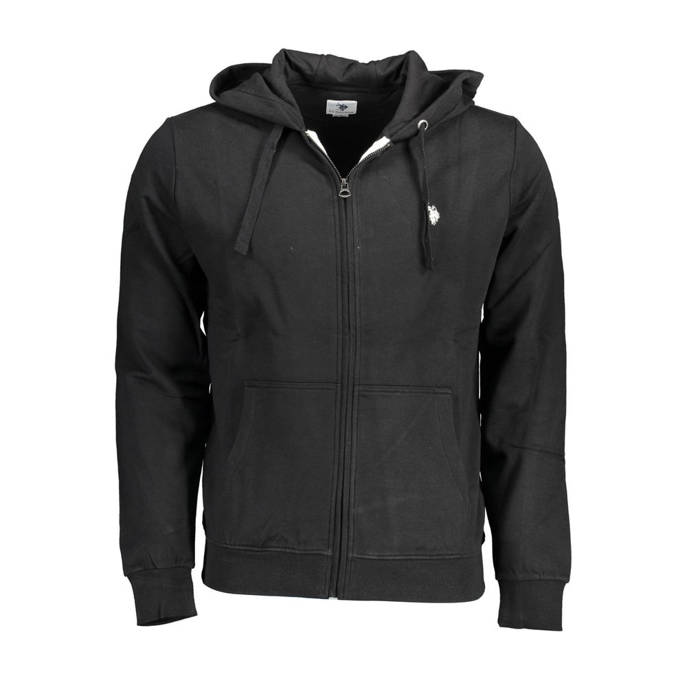 U.S. POLO ASSN. Schwarzer Baumwollpullover für Männer