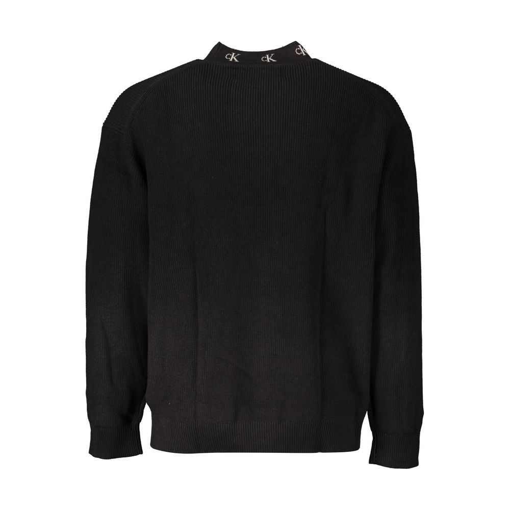 Calvin Klein Schwarzer Baumwollpullover für Männer