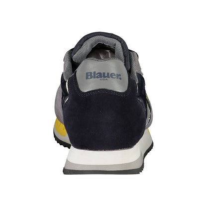 Blauer Erhöhen Sie Ihren Schritt: Blaue Kontrast-Schnürsneaker