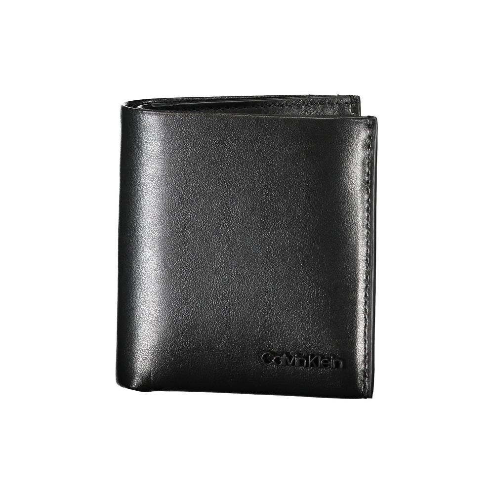 Calvin Klein Schwarzes Leder Portemonnaie