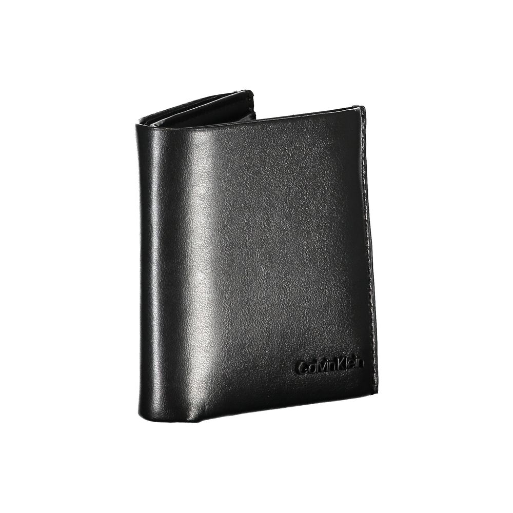 Calvin Klein Schwarzes Leder Portemonnaie