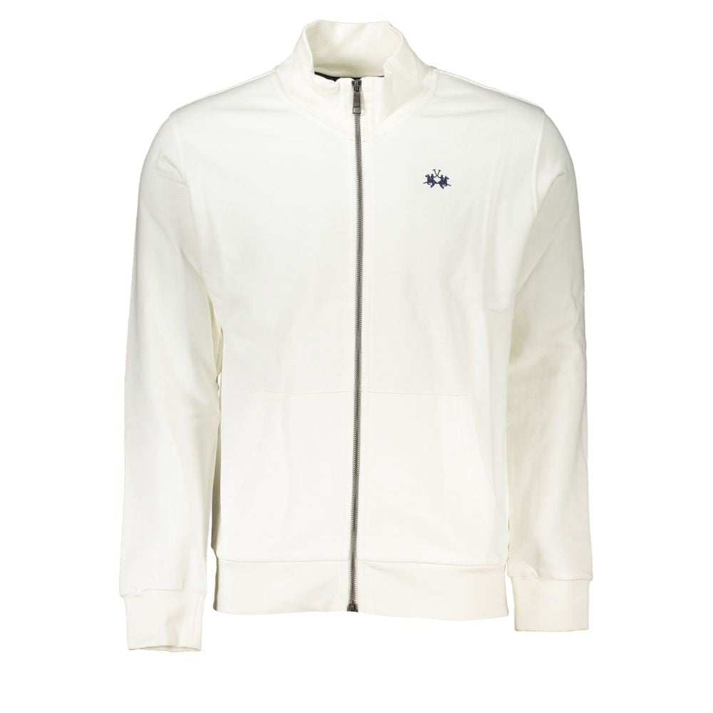 La Martina Bianco Baumwoll-Sweatshirt für Herren