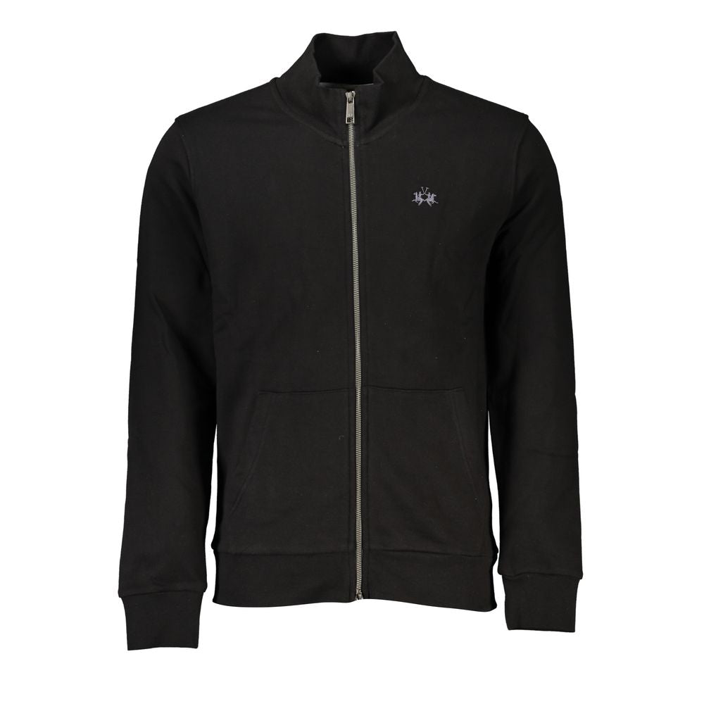La Martina Schwarzer Baumwoll-Herren-Sweatshirt