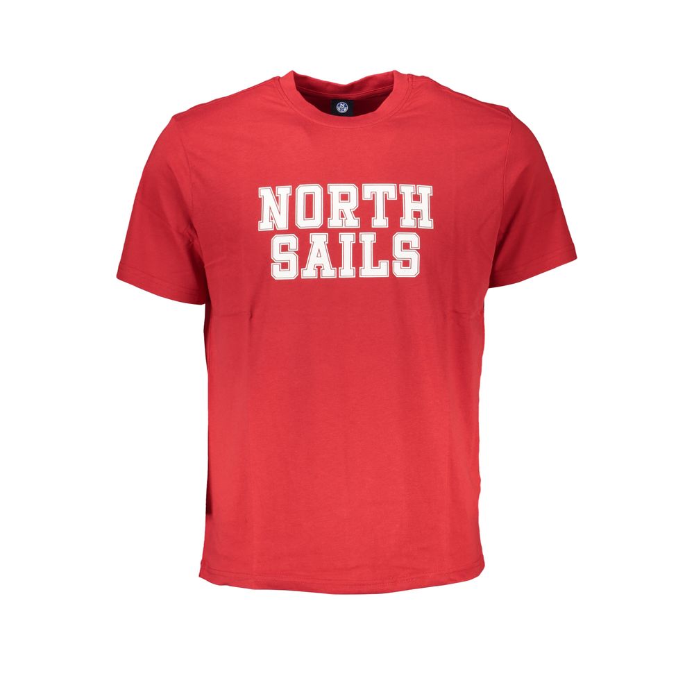 North Sails Rosso Baumwoll-T-Shirt für Herren