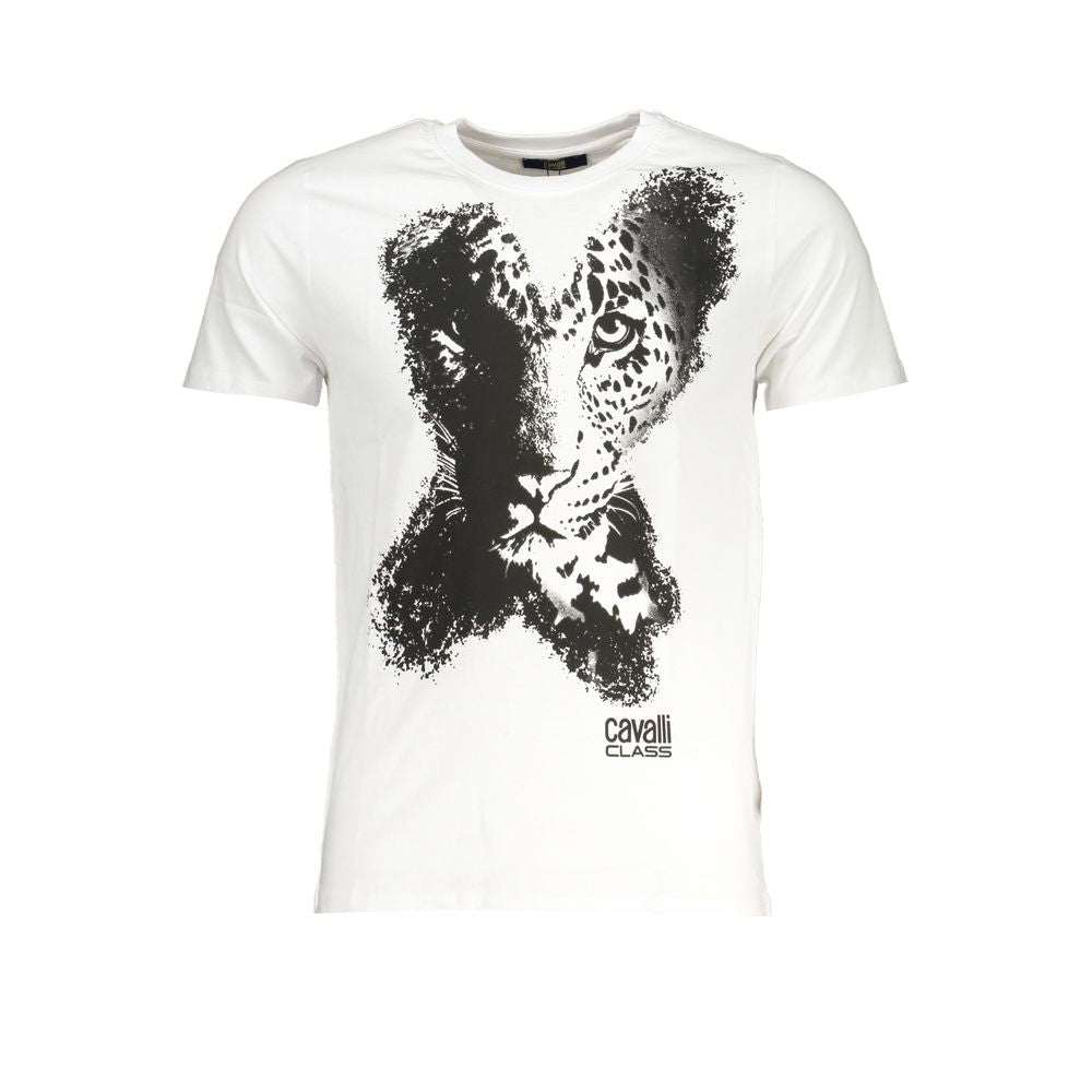 Cavalli Class white cotton T-shirt