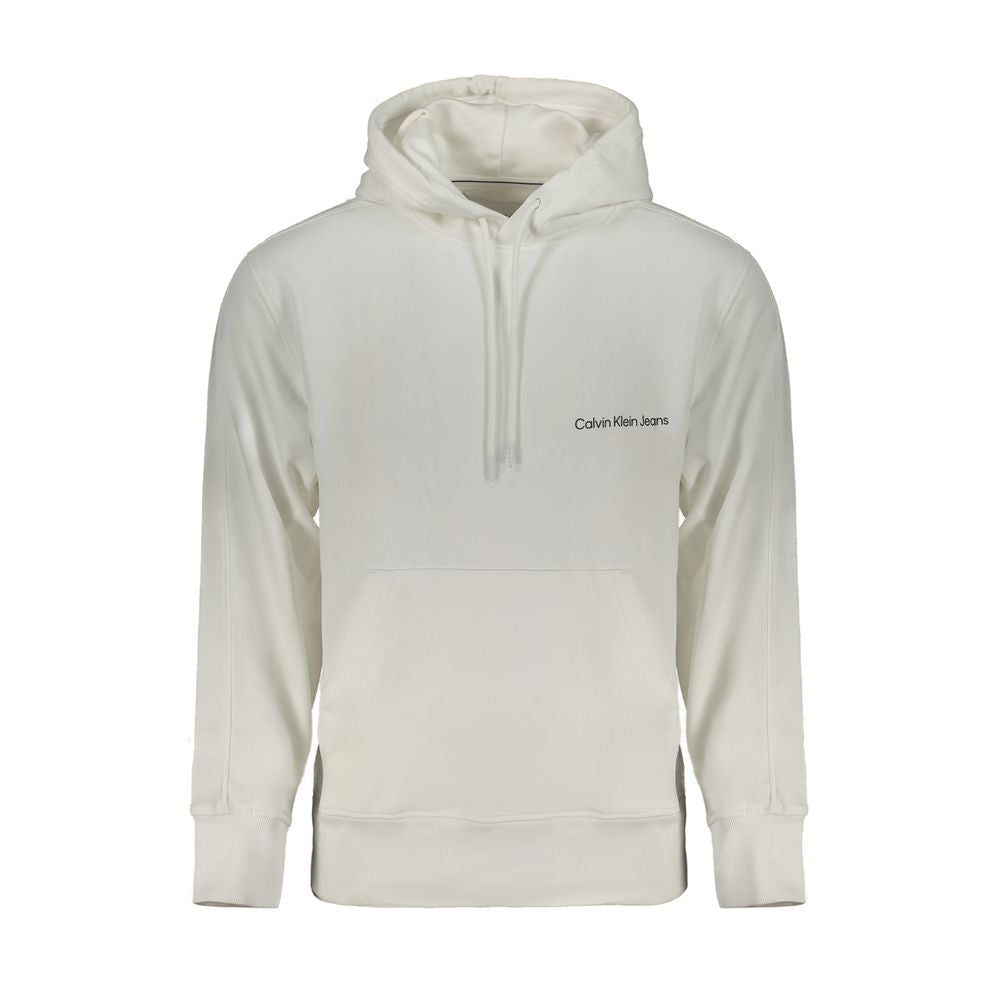 Calvin Klein Men's White Cotton Hoodie