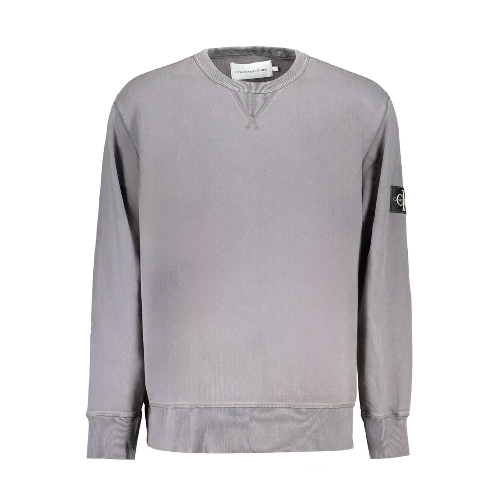 Calvin Klein Men's Grey Cotton Jumper