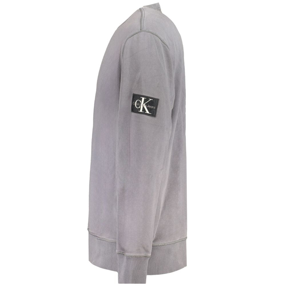 Calvin Klein Men's Grey Cotton Jumper