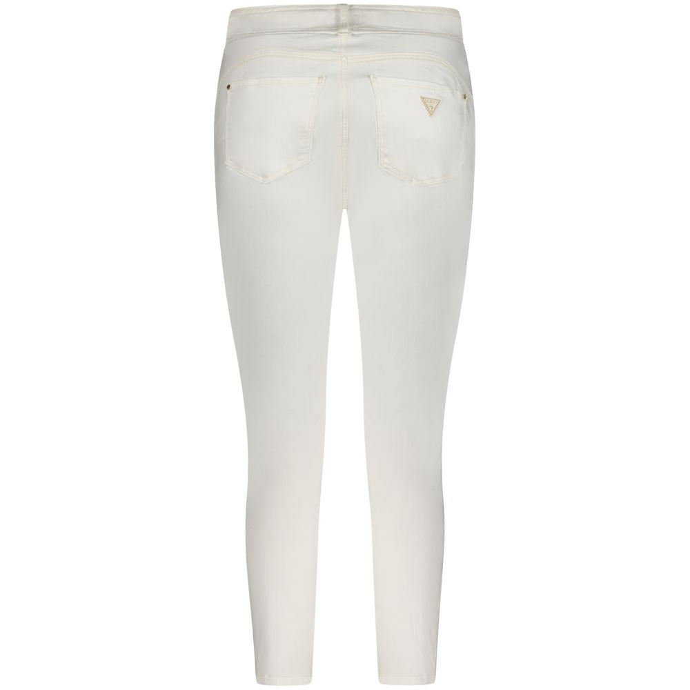 Guess Jeans Weiße Skinny-Jeans aus Baumwolle für Frauen