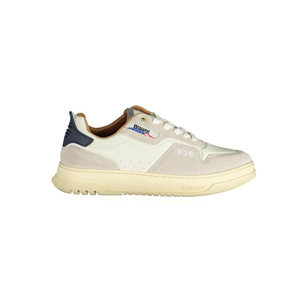 Blue White Polyester Sneaker