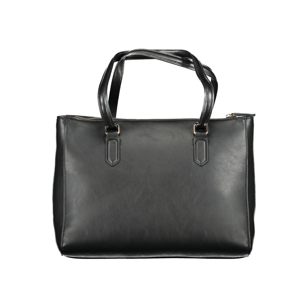 Mario Valentino Schwarze Damen-Handtasche aus Polyurethan
