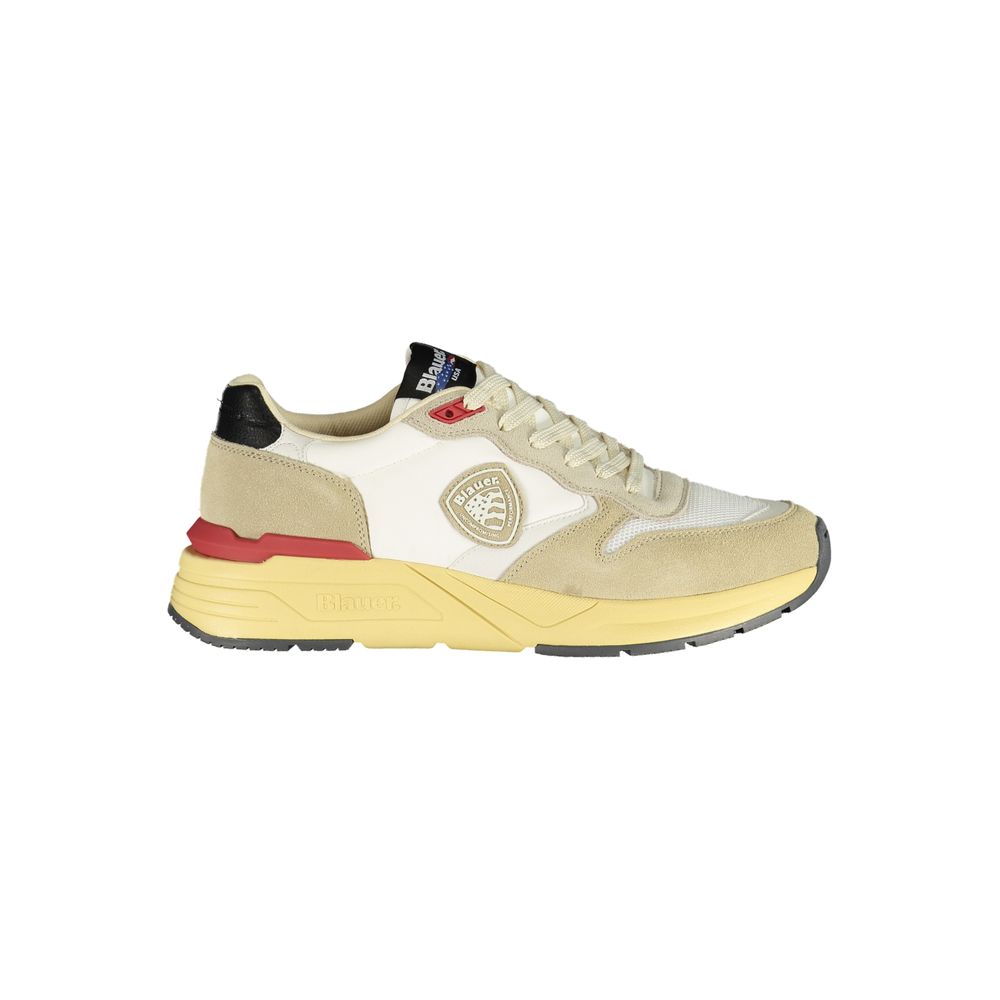 Blue Beige Polyester Sneaker