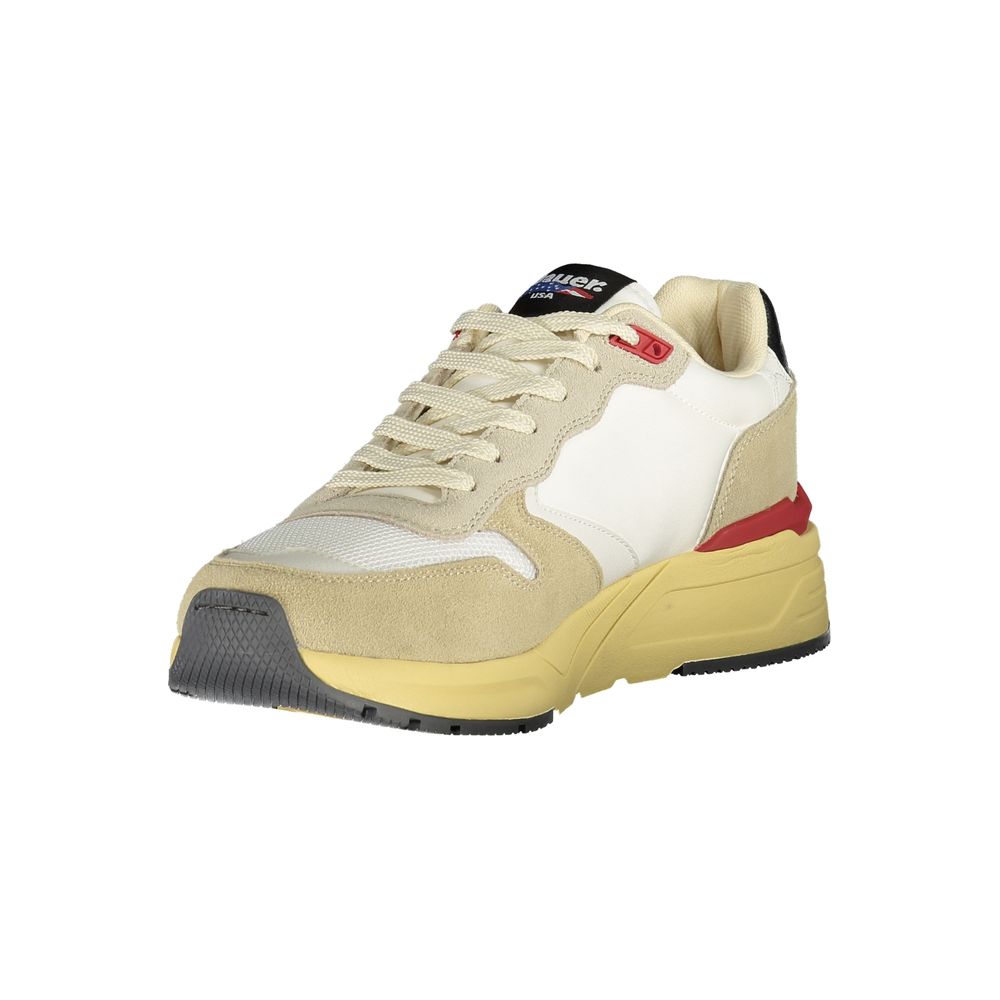 Blue Beige Polyester Sneaker