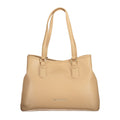 Mario Valentino Beigefarbene Polyethylen-Handtasche