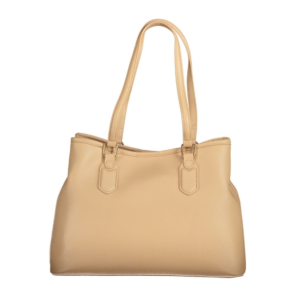 Mario Valentino Beigefarbene Polyethylen-Handtasche