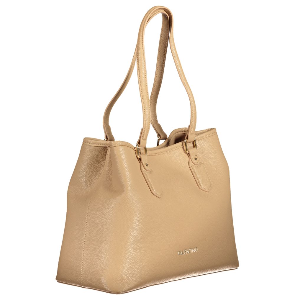 Mario Valentino Beigefarbene Polyethylen-Handtasche