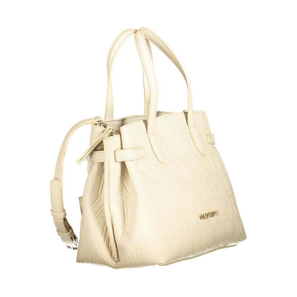 Mario Valentino Damen-Handtasche aus beigem Polyurethan