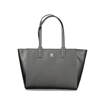 Tommy Hilfiger Schwarz Recyceltes Polyester Damen Handtasche