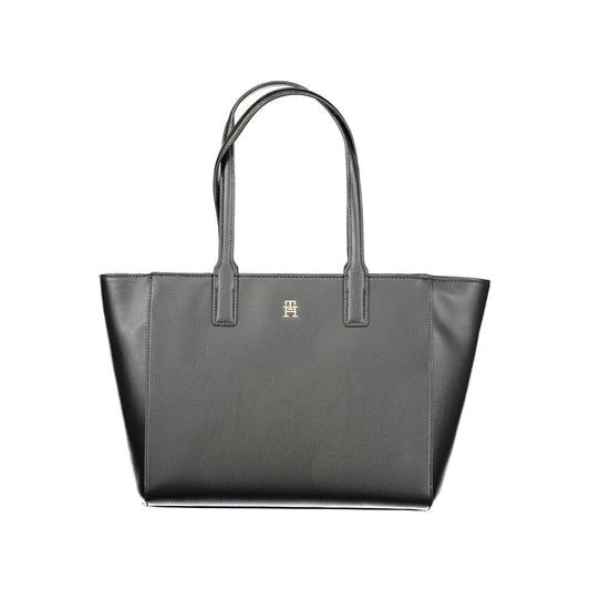 Tommy Hilfiger Schwarz Recyceltes Polyester Damen Handtasche