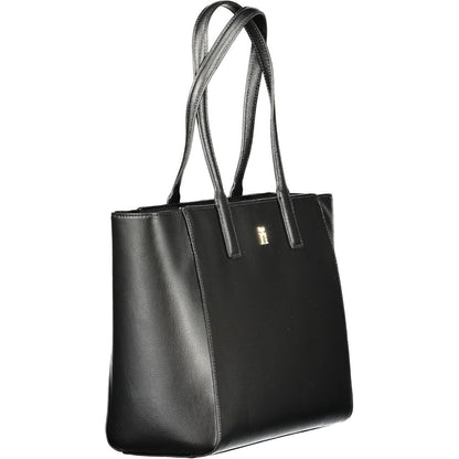 Tommy Hilfiger Schwarz Recyceltes Polyester Damen Handtasche