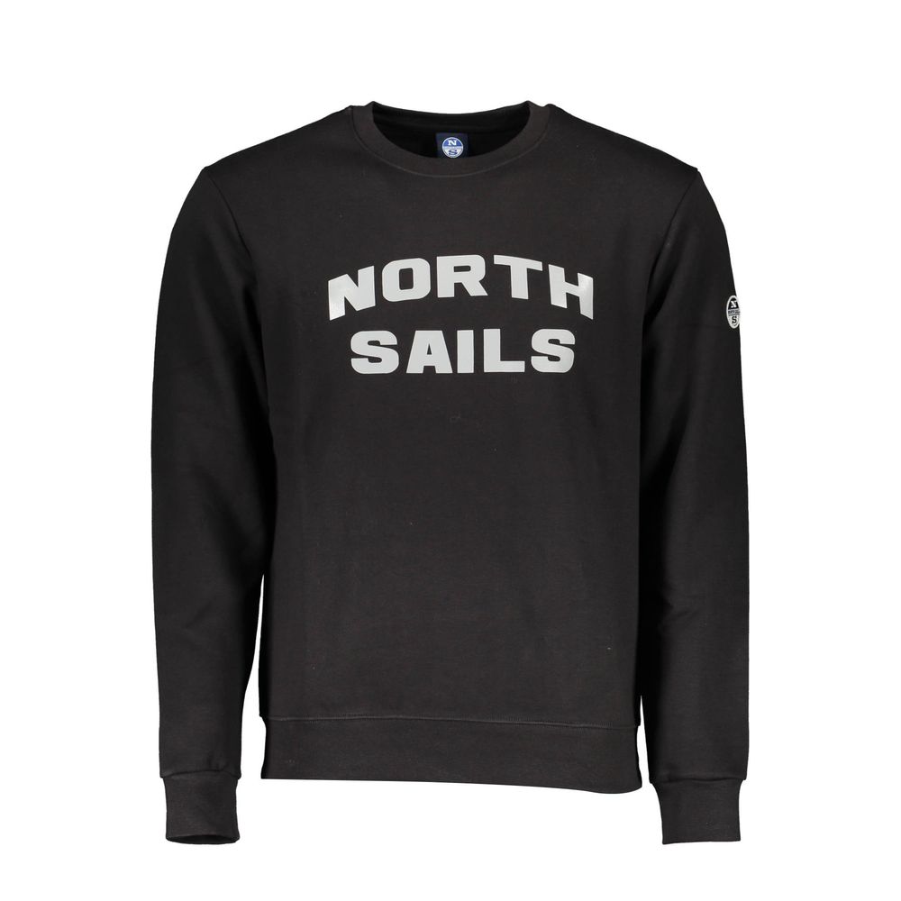 North Sails Baumwoll-Sweatshirt in Schwarz