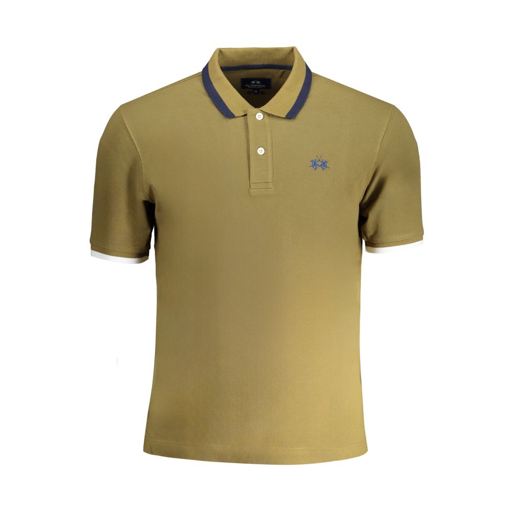 La Martina Verde Baumwoll-Poloshirt für Herren