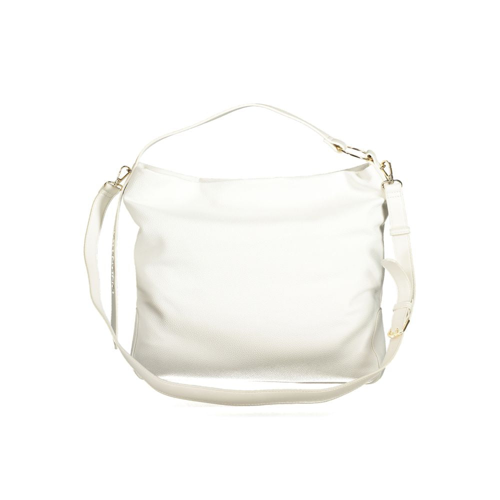 Mario Valentino Weiße Damen-Handtasche aus Polyurethan