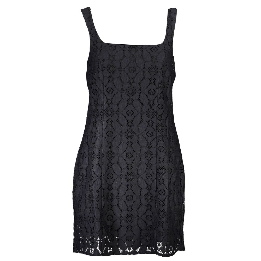 Desigual Schwarzes Freizeitkleid aus Polyester