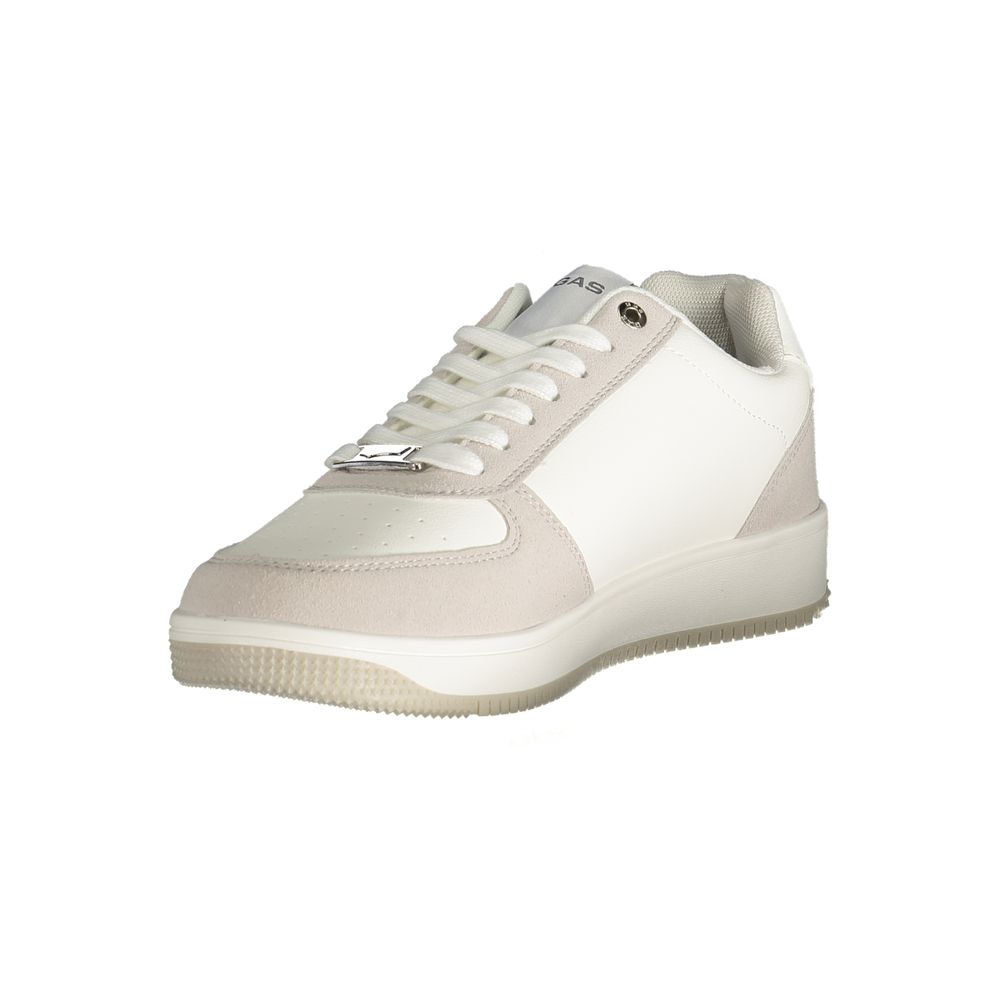 Gas Weiße Herren-Sneaker aus Polyester