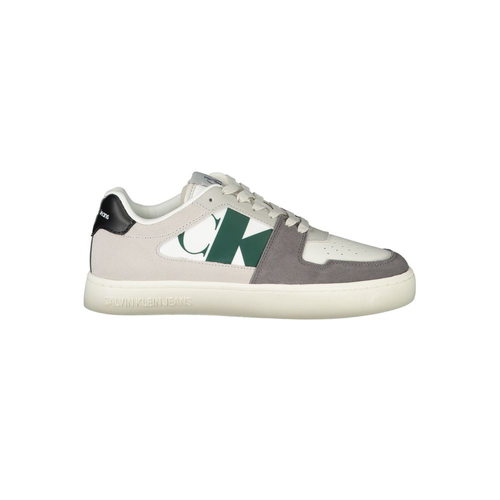 Calvin Klein Weiße Herren-Sneaker aus Polyester