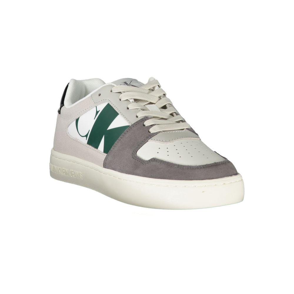 Calvin Klein Weiße Herren-Sneaker aus Polyester