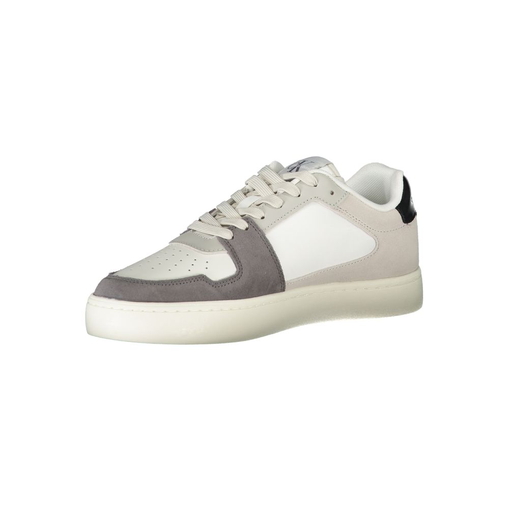 Calvin Klein Weiße Herren-Sneaker aus Polyester