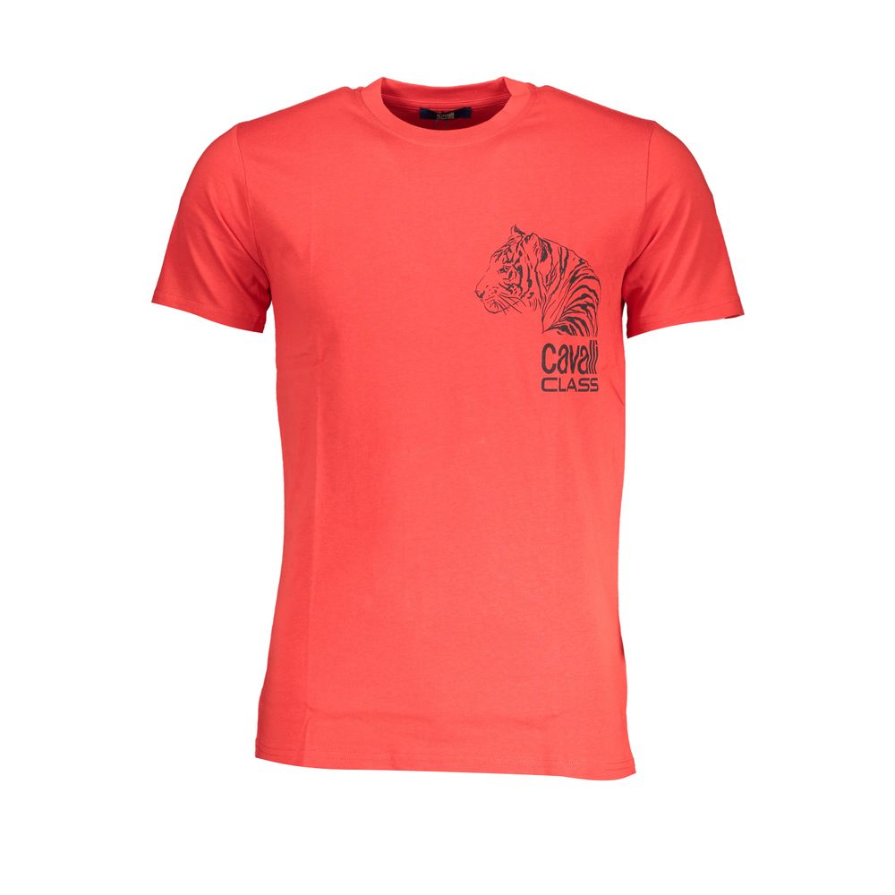 Cavalli Class T-Shirt in red cotton