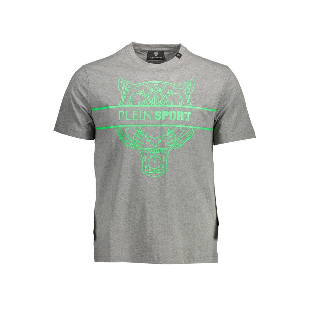 Plein Sport Graues Baumwoll-T-Shirt