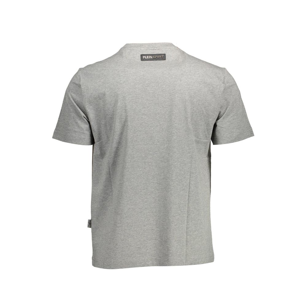 Plein Sport Graues Baumwoll-T-Shirt