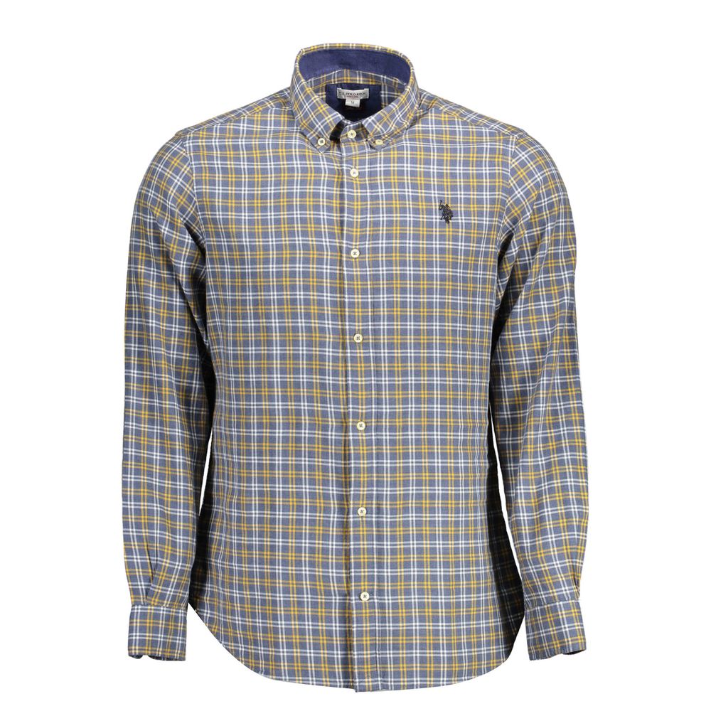 U.S. POLO ASSN. Men's Blue Cotton Shirt