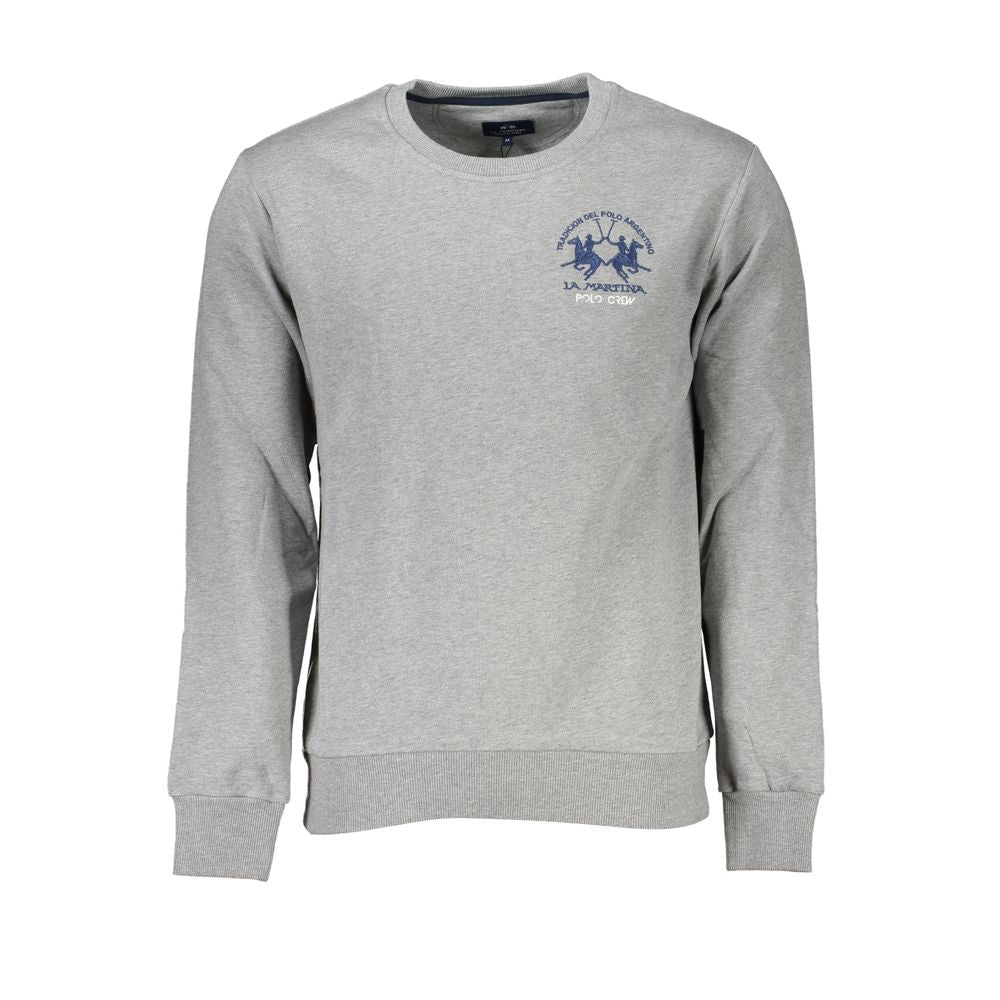 La Martina Men's Grey Cotton Sweatshirt