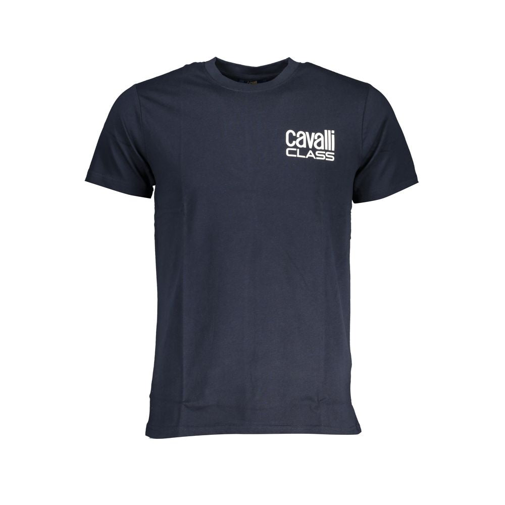 Cavalli Class Blu Baumwoll-T-Shirt für Herren