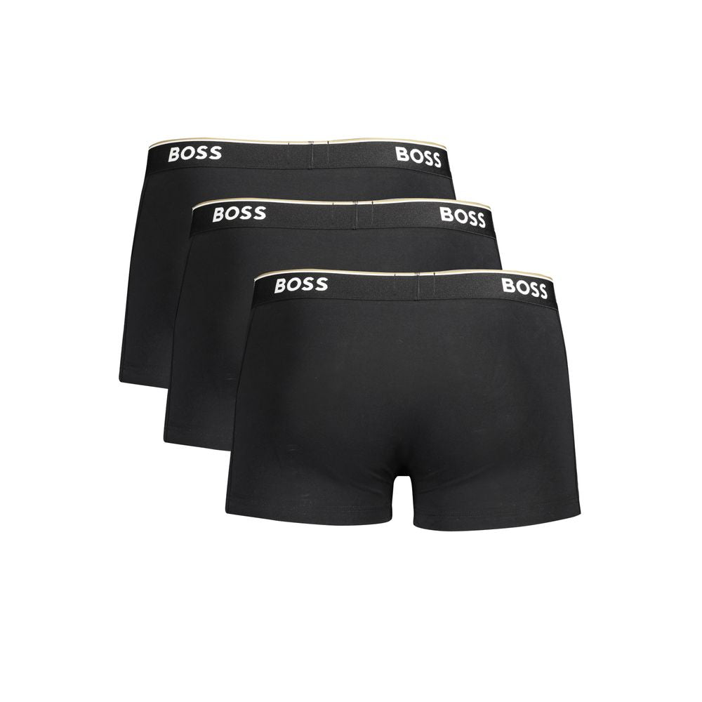 Hugo Boss Schwarze Herren-Boxershorts aus Baumwolle
