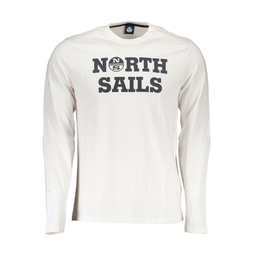 North Sails Bianco Baumwoll-T-Shirt für Herren