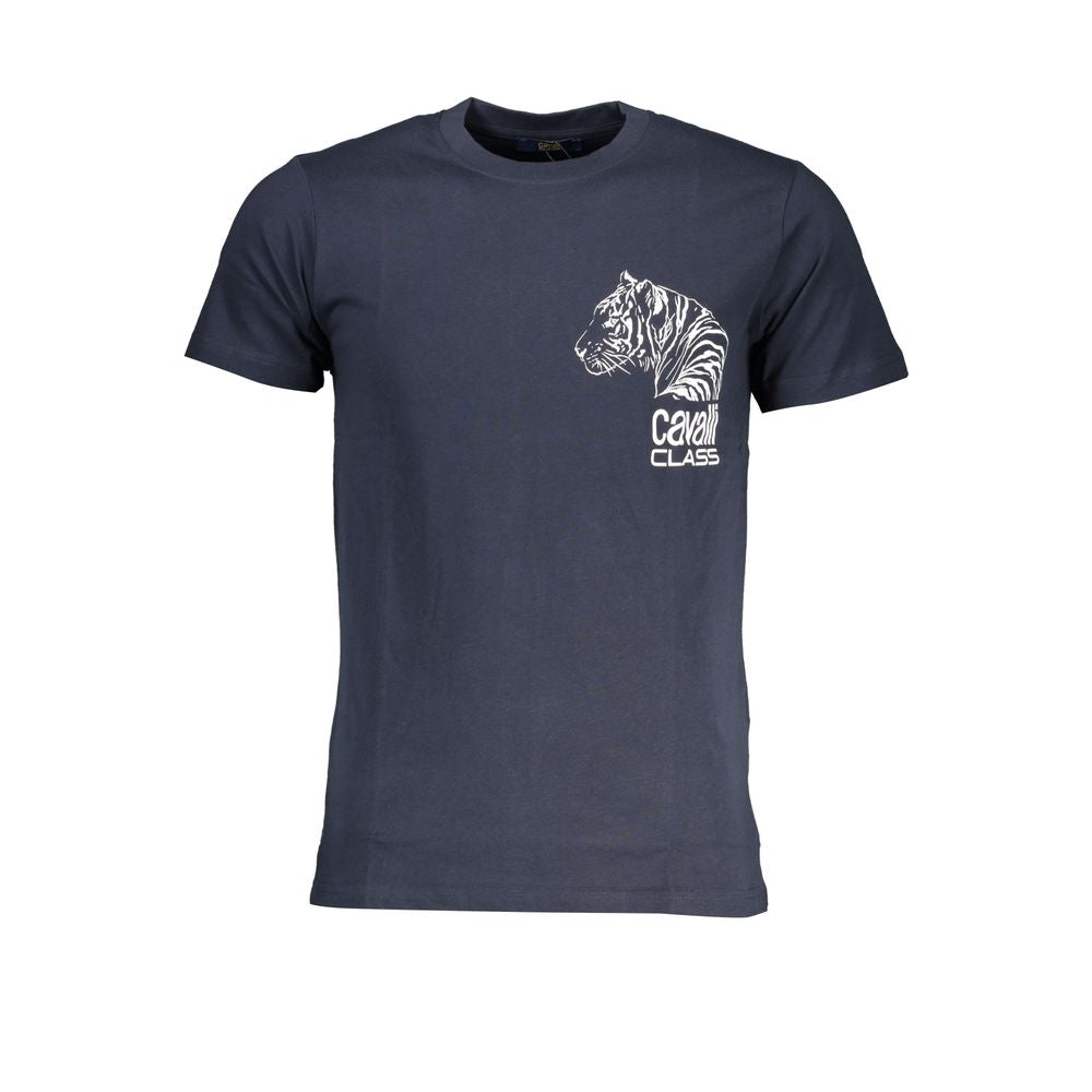 Cavalli Class Blu Baumwoll-T-Shirt für Herren
