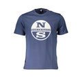 North Sails Blu Baumwoll-T-Shirt für Herren