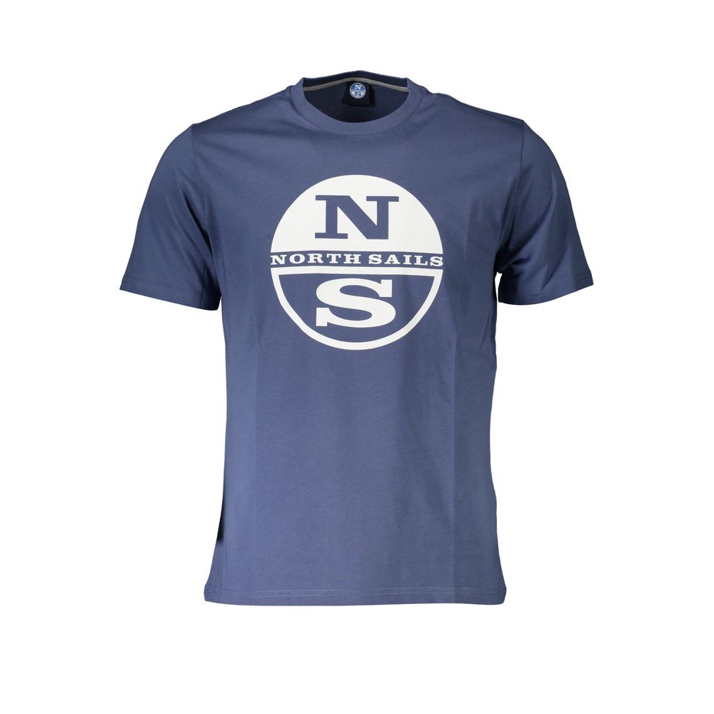 North Sails Blu Baumwoll-T-Shirt für Herren