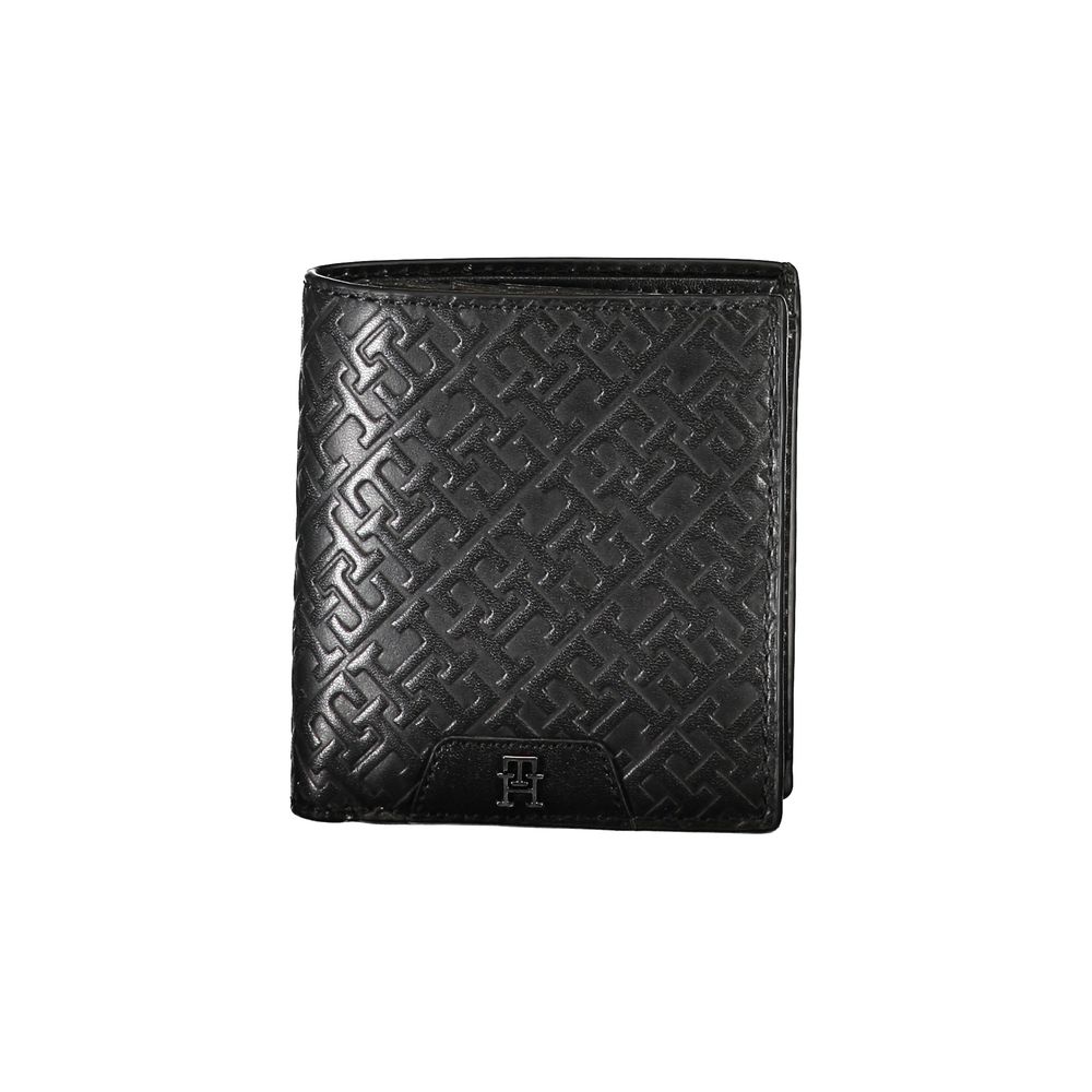 Tommy Hilfiger Elegant Black Leather Bi-Fold Wallet