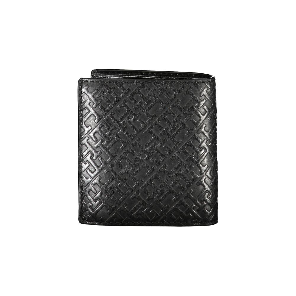 Tommy Hilfiger Elegant Black Leather Bi-Fold Wallet