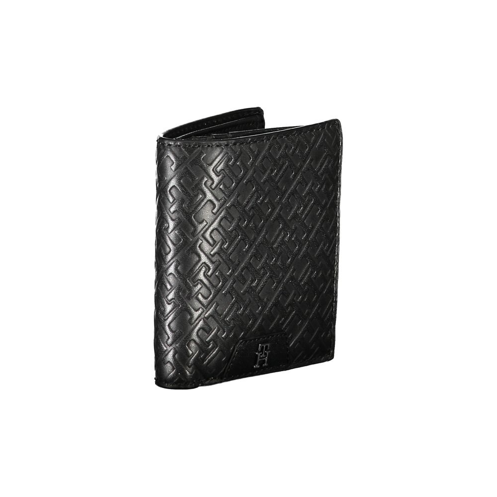 Tommy Hilfiger Elegant Black Leather Bi-Fold Wallet