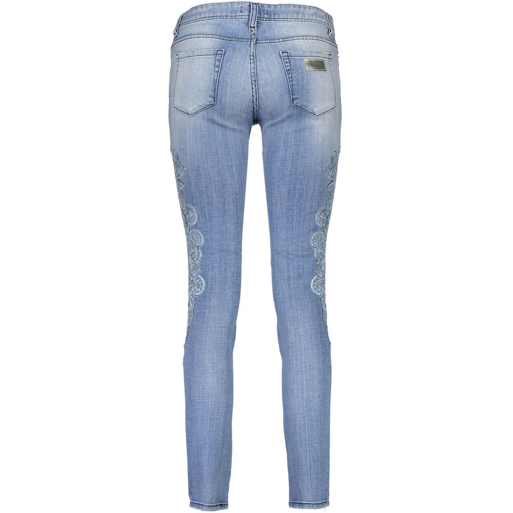 Just Cavalli Blaue Baumwolljeans mit geradem Bein